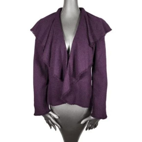 Lafayette 148 New York Fringe Purple Virgin Wool Blazer Jacket, Sz 16, MP $598 - Picture 12 of 12